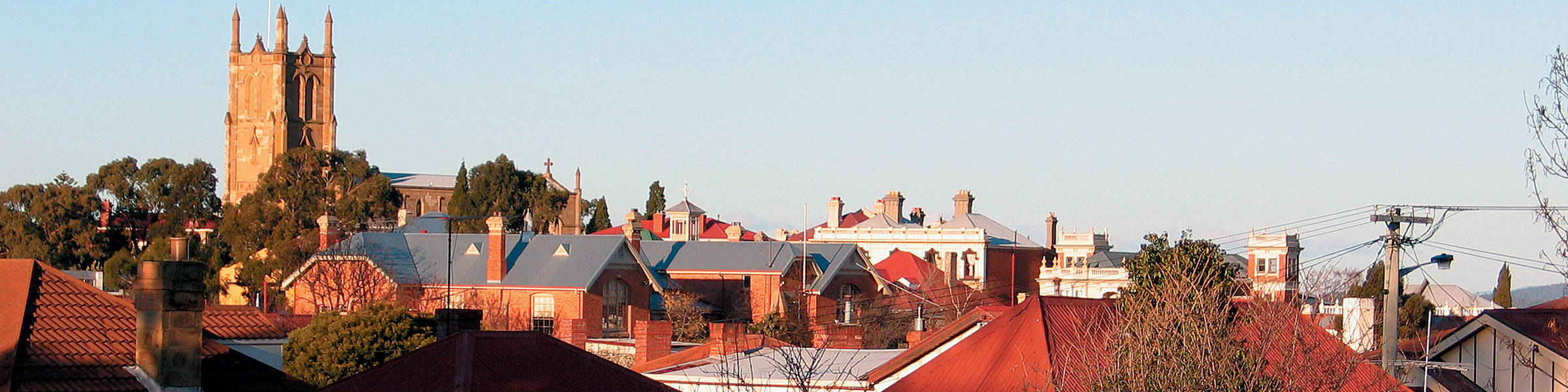 Roofscape looking towards West Hobart.